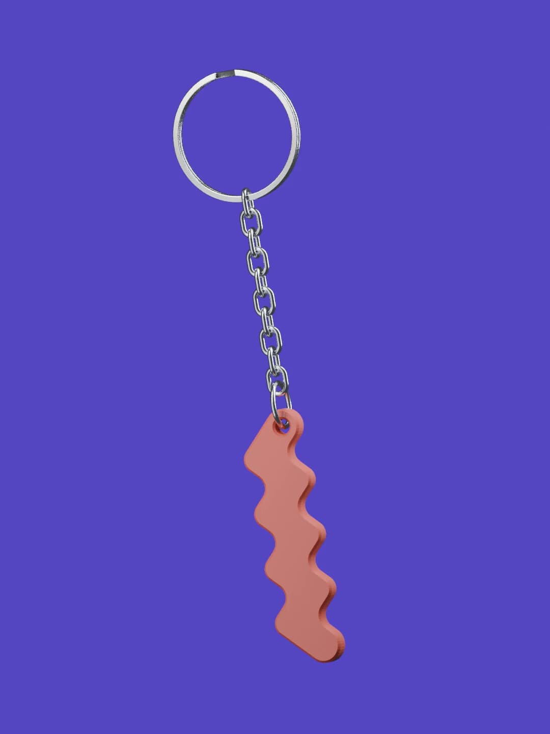 Three simple 3D printed keychain designs created in SolidWorks. portrait