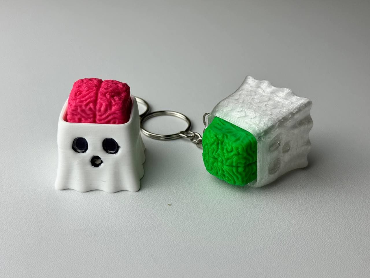 Ghost Brain Clicker Keychain 3D printable model